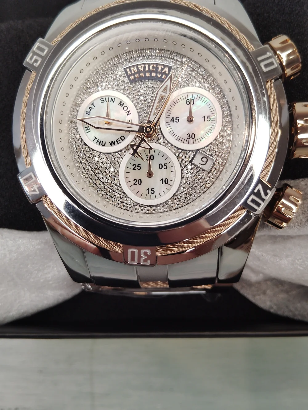 Invicta RESERVE Bolt Zeus Swiss Rhonda With 1 Carat Diamonds 53mm MENS Watch